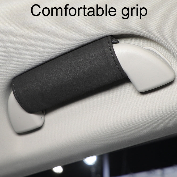 Car Door Handle Decorative Anti-Scratch Cover made of fur, showcasing its stylish design and comfortable grip.