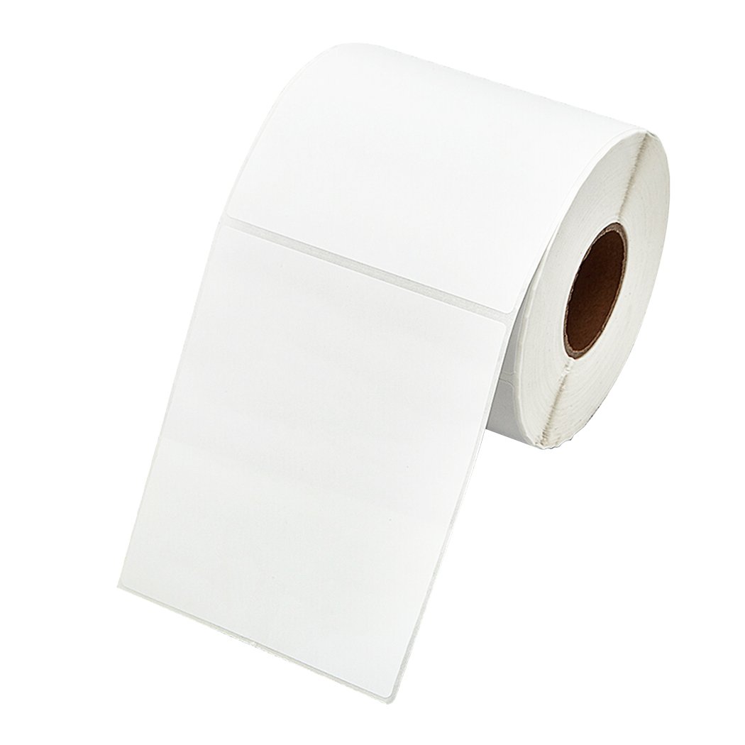 Roll of 1X Thermal Direct Labels measuring 100 x 150mm, suitable for Fastway, Startrack, and Zebra printers, featuring a white surface for clear printing.