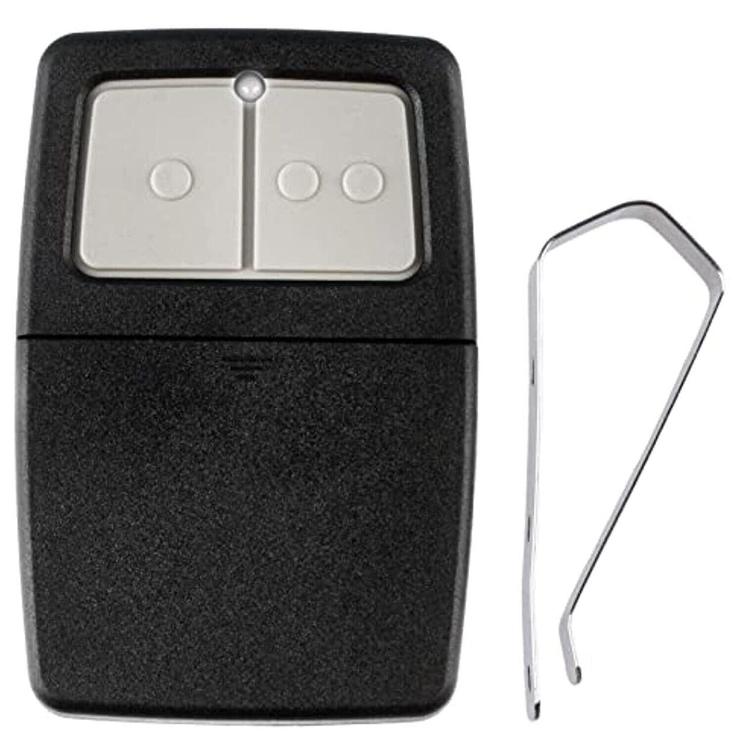 2 For Universal Clicker 375LM 375UT KLIK1U Garage Door Opener Remote with visor clip and illuminated buttons.