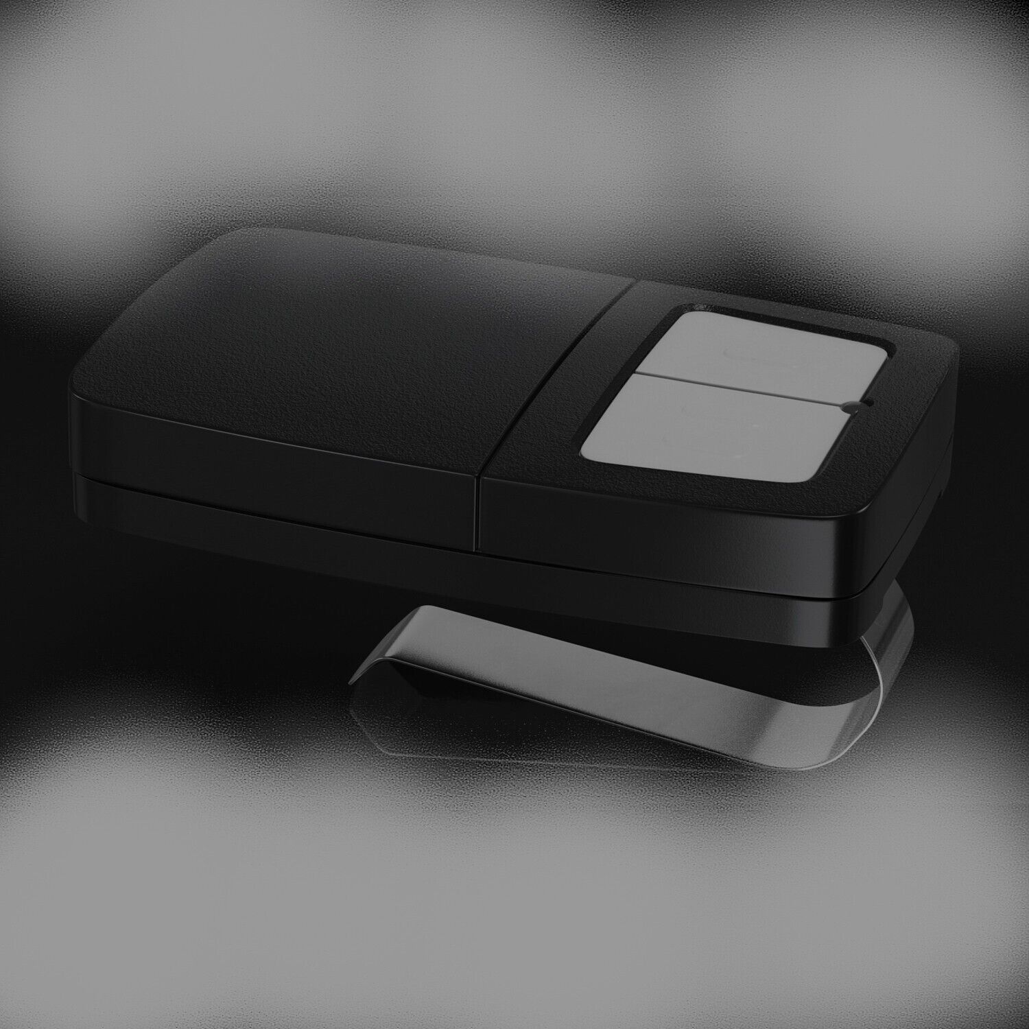 2 For Universal Clicker 375LM 375UT KLIK1U Garage Door Opener Remote with visor clip and illuminated buttons.