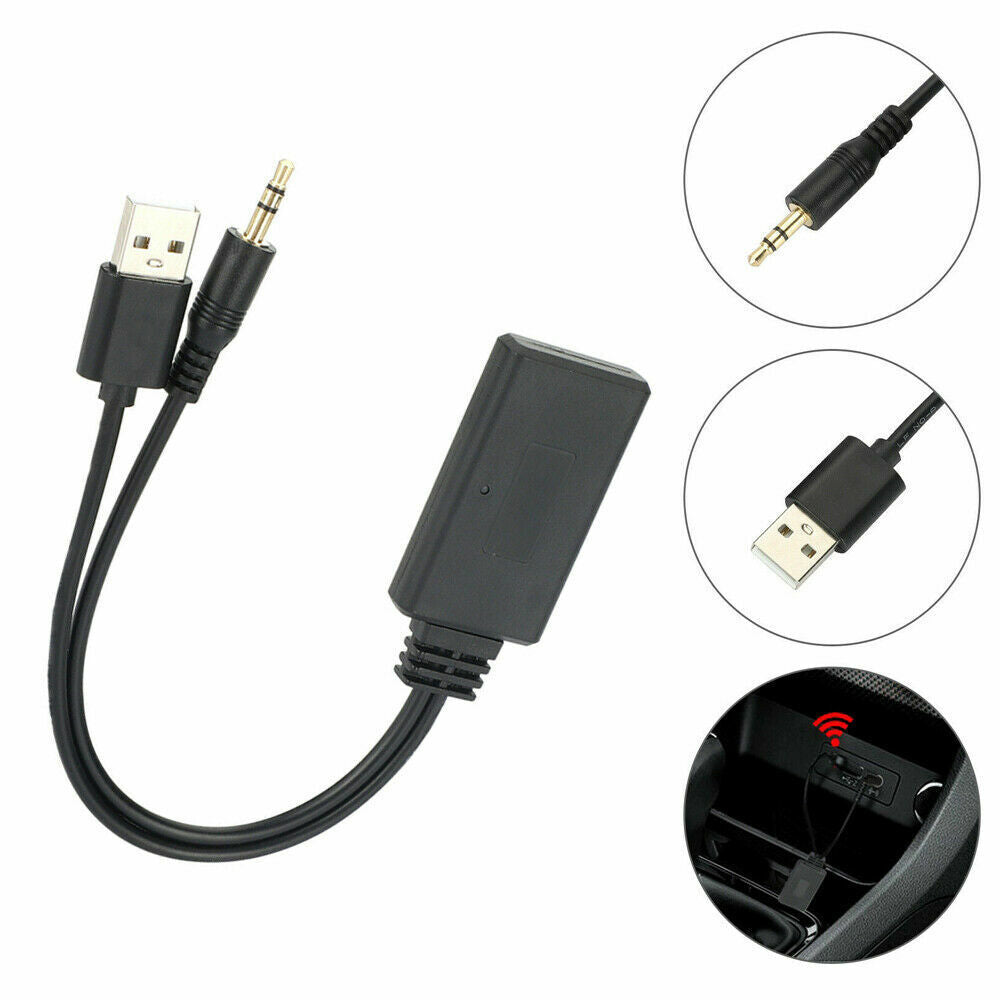 2 In 1 USB Bluetooth 5.0 Transmitter Receiver Adapter for PC, featuring a compact design and USB connectivity.