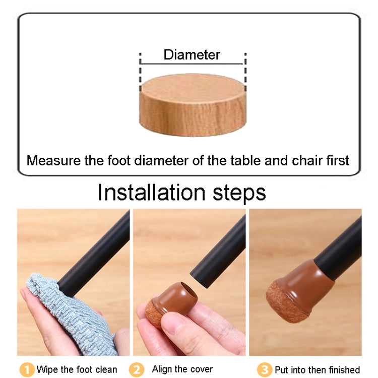 Set of 8 round table and chair leg covers, made from durable TPE material, designed to fit various leg sizes and protect floors.