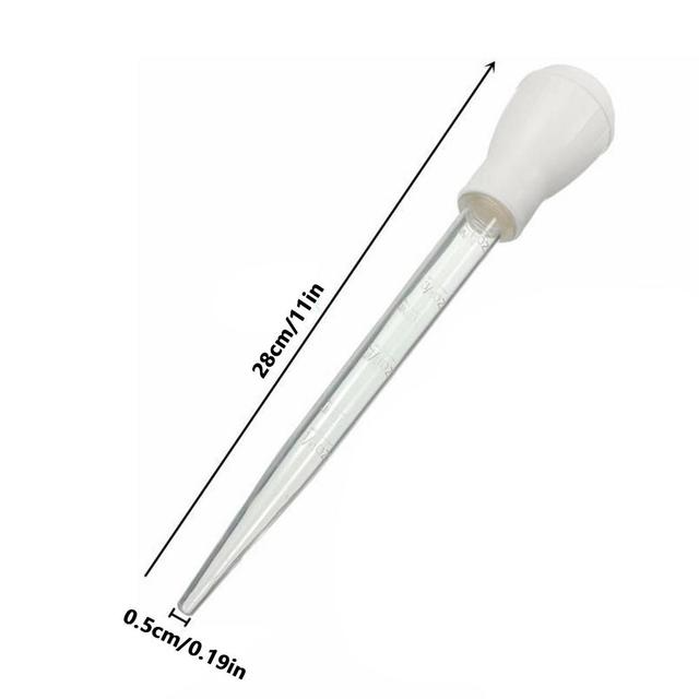 Two pieces of heat resistant BPA free turkey baster syringes, ideal for basting meats and poultry.