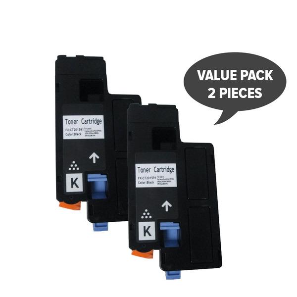 Two premium black generic toner cartridges for CP105 and CP205 printers, designed for high-quality printing.