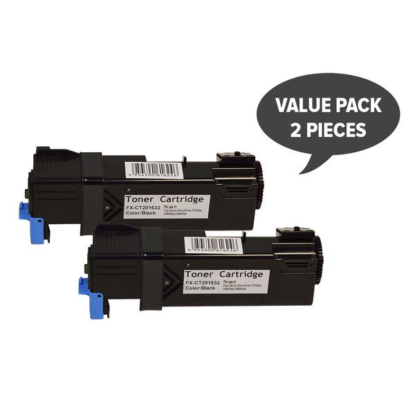 Two black generic toner cartridges for CP305 printer, showcasing premium quality and compatibility.