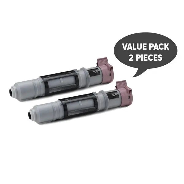Two premium generic toner cartridges compatible with TN-200, TN-250, TN-300, and TN-8000 models, showcasing their sleek design.