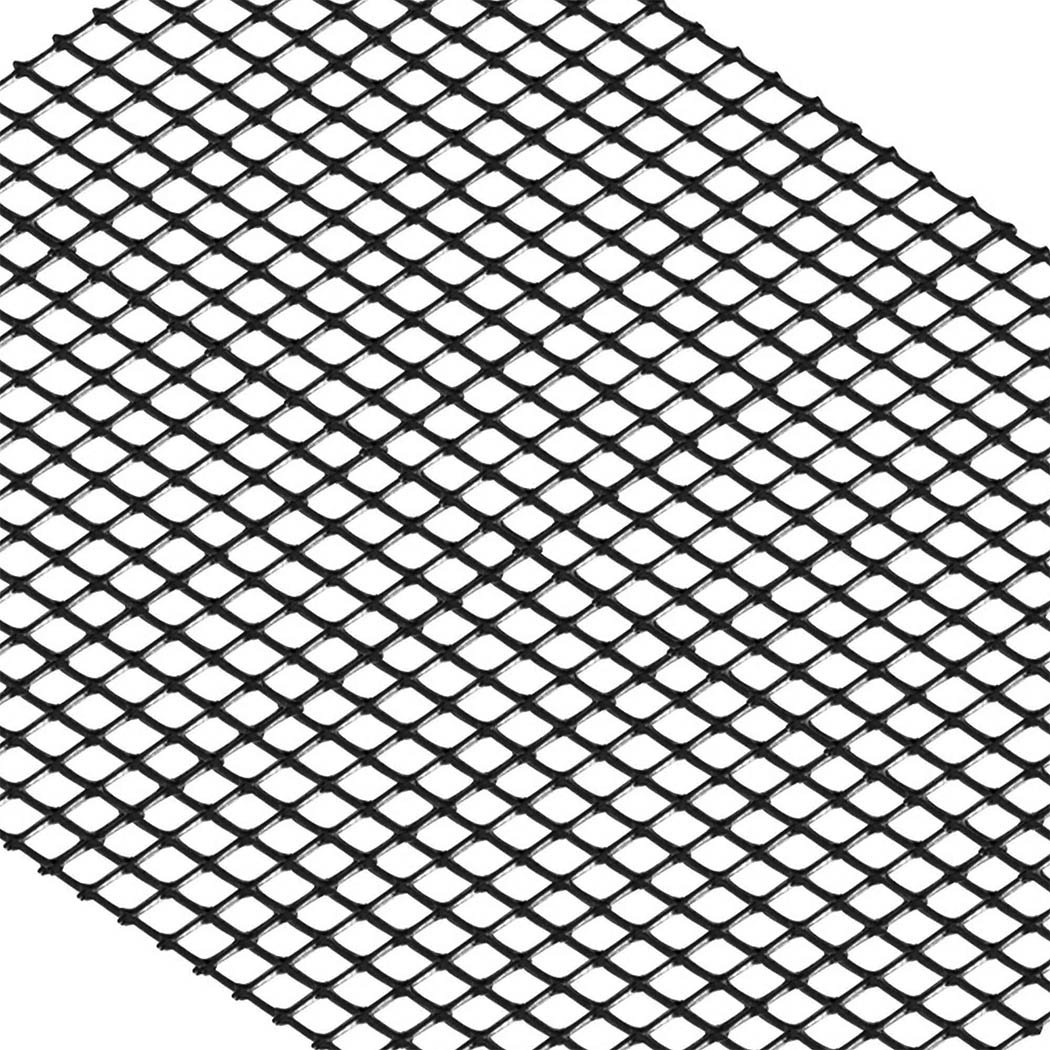 20m Gutter Guard Mesh made of fireproof aluminium, designed to filter twigs and leaves from gutters, available in black.