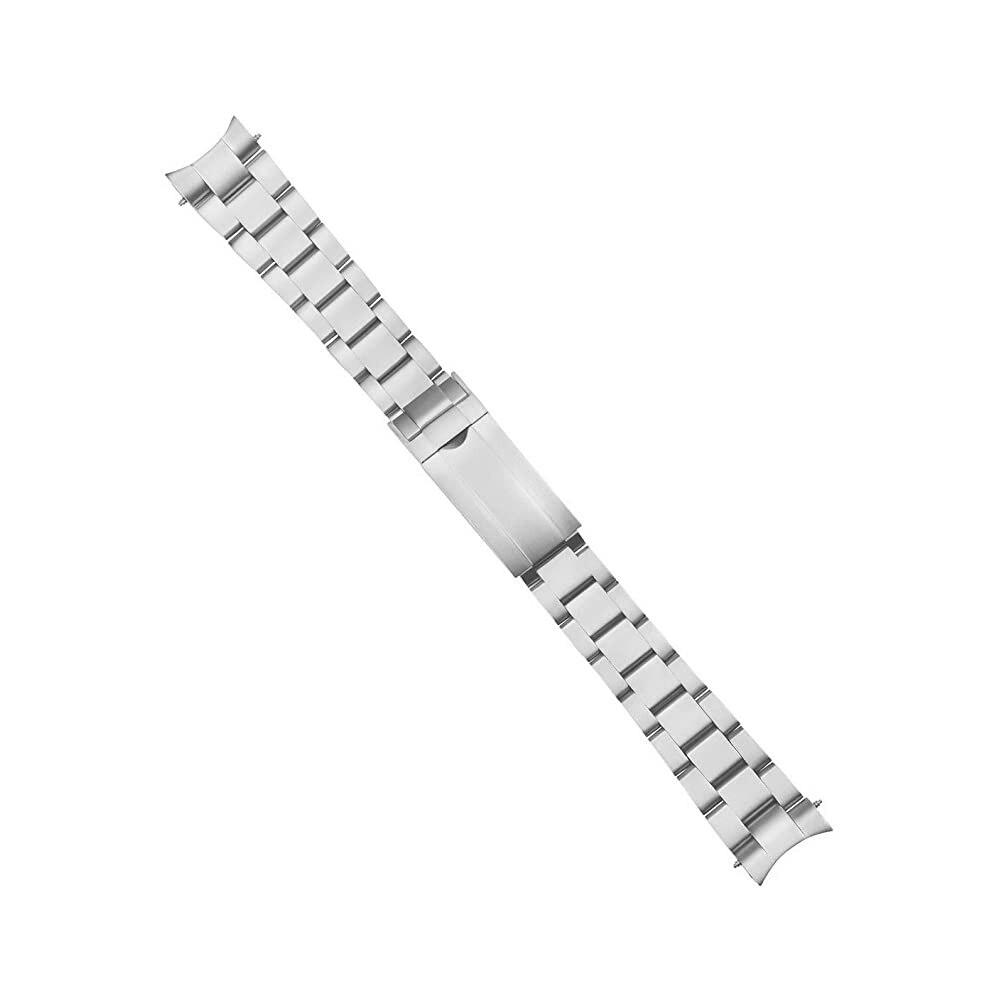 20mm stainless steel bracelet for PHYLIDA SUB Diver watches with brushed finish and double push clasp.
