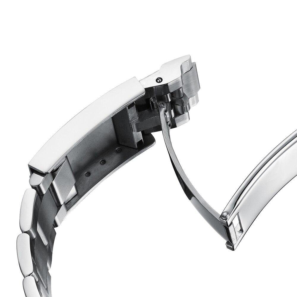 20mm stainless steel bracelet for PHYLIDA SUB Diver watches with brushed finish and double push clasp.