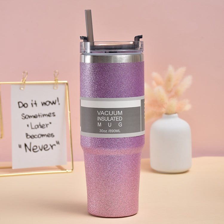 20oz Glitter Insulation Coffee Cup with stainless steel liner and dual-use straw, showcasing its stylish design and durability.