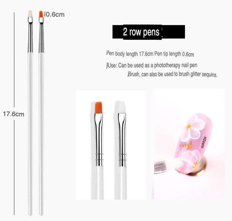 20PCS Nail Art Design Dotting Painting Drawing Polish Brush Pen set including various brushes and dotting tools for nail art.