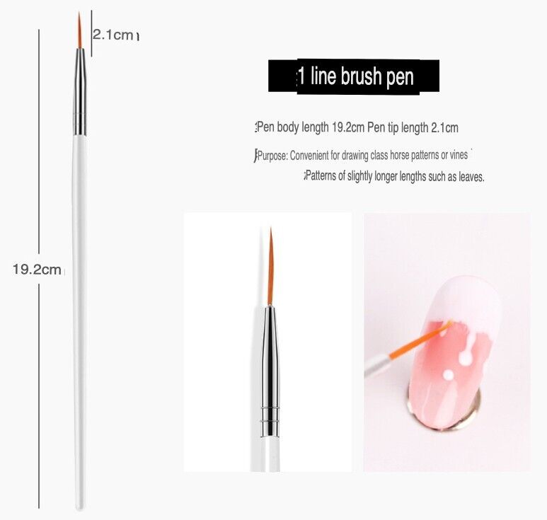 20PCS Nail Art Design Dotting Painting Drawing Polish Brush Pen set including various brushes and dotting tools for nail art.