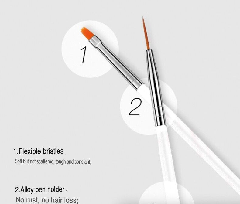 20PCS Nail Art Design Dotting Painting Drawing Polish Brush Pen set including various brushes and dotting tools for nail art.