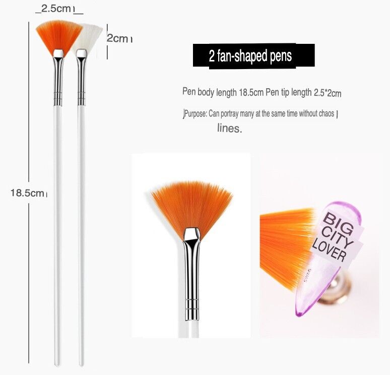 20PCS Nail Art Design Dotting Painting Drawing Polish Brush Pen set including various brushes and dotting tools for nail art.