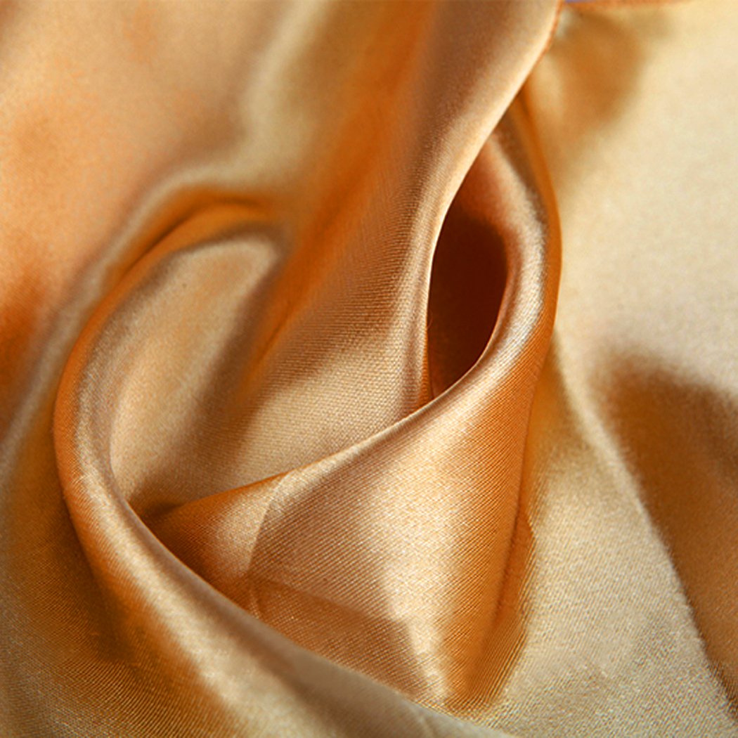 20 satin chair sashes in various colors elegantly draped over chairs, perfect for weddings and events.