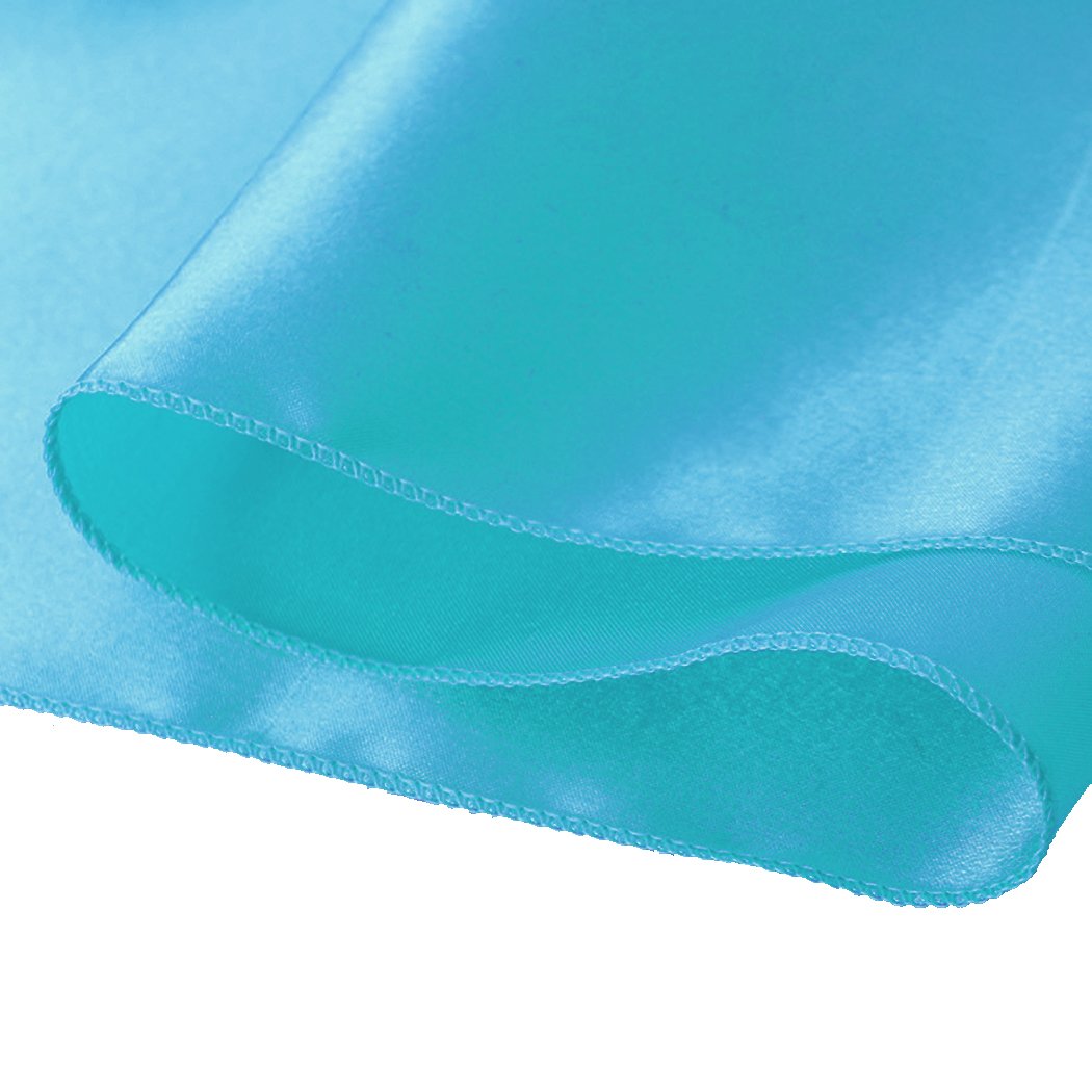 20 satin chair sashes in various colors elegantly draped over chairs, perfect for weddings and events.