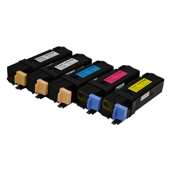 2135 Series Generic Toner Set including two black cartridges and color cartridges for DELL printers.