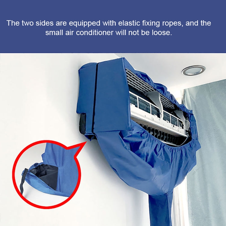 2-3P Air Conditioner Cleaning Cover with Drain Outlet, showcasing its waterproof fabric and elastic cord design for secure fitting.