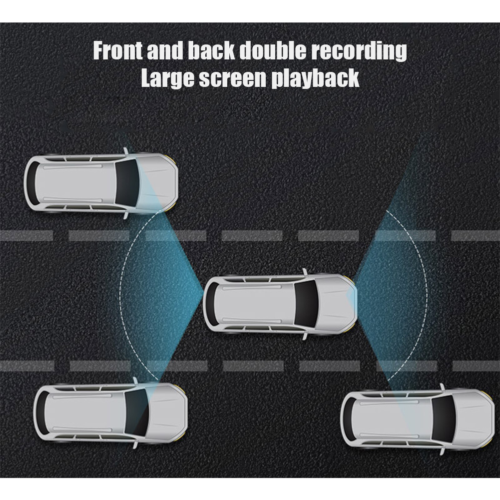 2.4 inch Full HD 1080P Dash Cam with night vision and wide-angle lens, designed for front or rear installation in vehicles.