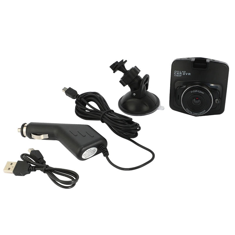2.4 inch Full HD 1080P Dash Cam with night vision and wide-angle lens, designed for front or rear installation in vehicles.