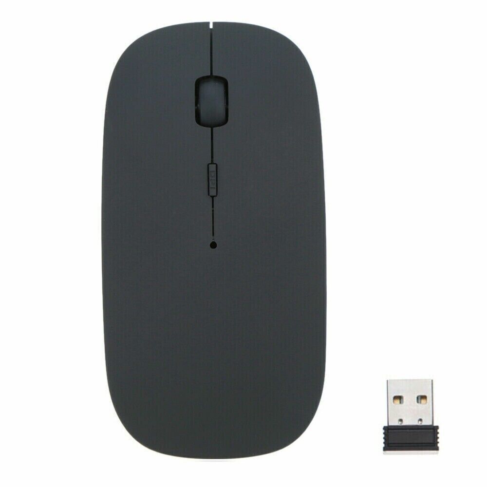 2.4GHz USB Wireless Optical Mouse designed for Apple Mac and MacBook Pro/Air, featuring a sleek design and ergonomic shape.