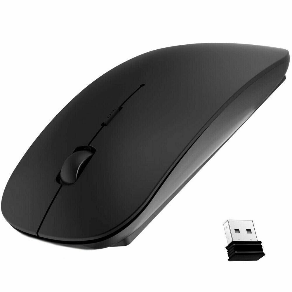2.4GHz USB Wireless Optical Mouse designed for Apple Mac and MacBook Pro/Air, featuring a sleek design and ergonomic shape.
