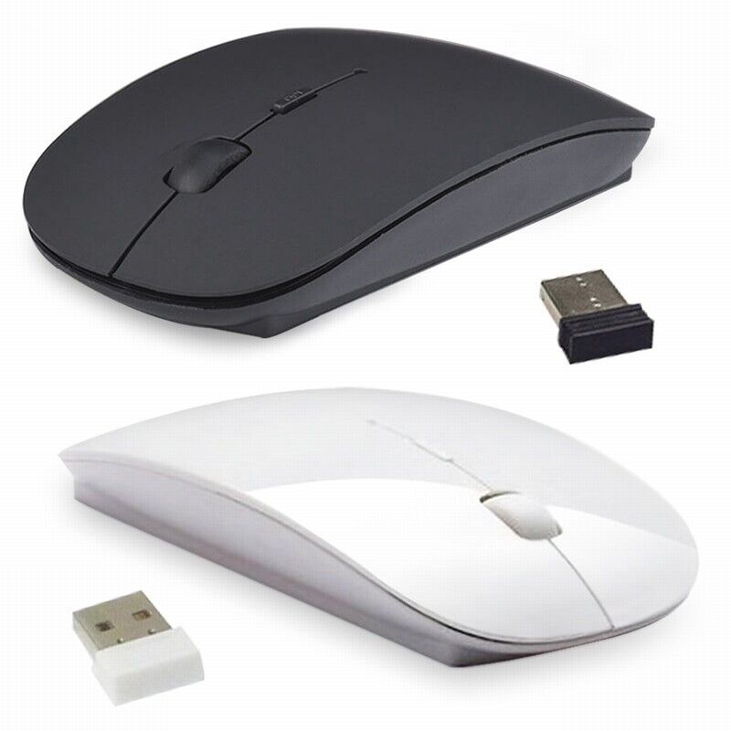 2.4GHz USB Wireless Optical Mouse designed for Apple Mac and MacBook Pro/Air, featuring a sleek design and ergonomic shape.