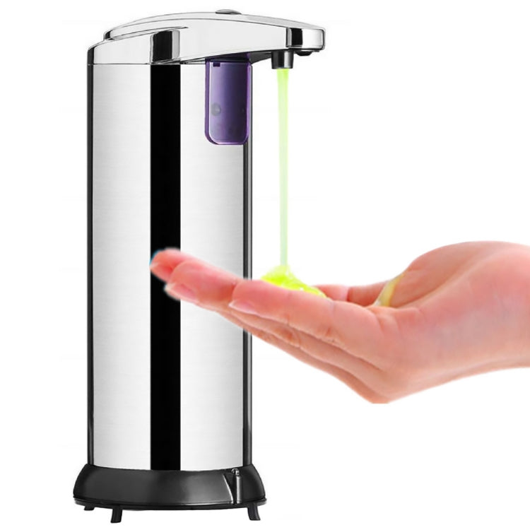 250ML Stainless Steel Automatic Soap Dispenser with infrared sensor technology, ideal for touchless hand hygiene.