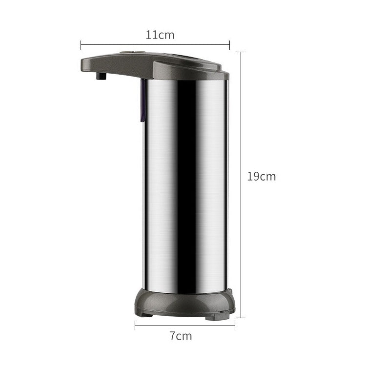 250ML Stainless Steel Automatic Soap Dispenser with infrared sensor technology, ideal for touchless hand hygiene.