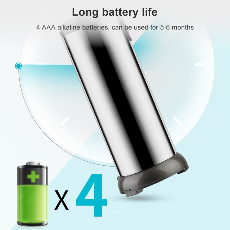 250ML Stainless Steel Automatic Soap Dispenser with infrared sensor technology, ideal for touchless hand hygiene.