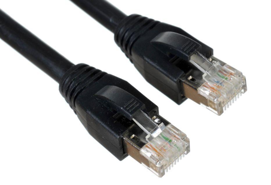25M Cat 6 Outdoor FTP UV Gigabit Ethernet Network Cable with rugged design and durable connectors, suitable for outdoor use.