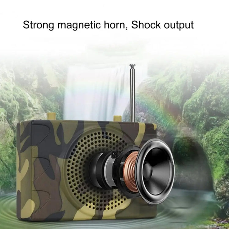 25W Bluetooth Voice Amplifier with camouflage bag, designed for outdoor use and bird hunting.
