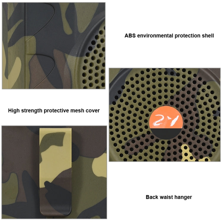 25W Bluetooth Voice Amplifier Bird Hunting Speaker with camouflage bag, showcasing its robust design and features.