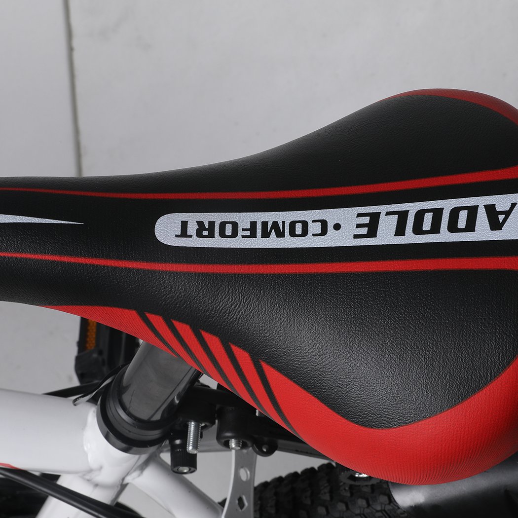 A sleek 26'' Mountain Bike with a carbon steel frame, 21-speed gear system, and dual disc brakes, showcasing its ergonomic saddle and stylish design.