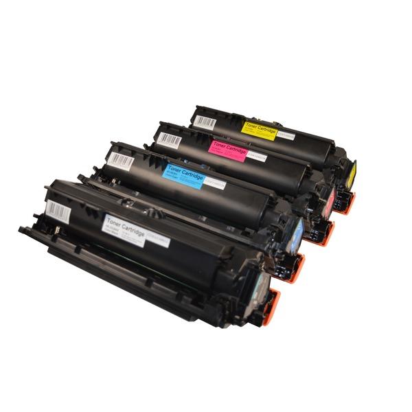 260X Series Premium Generic Toner Set including black, cyan, yellow, and magenta cartridges for HP printers.