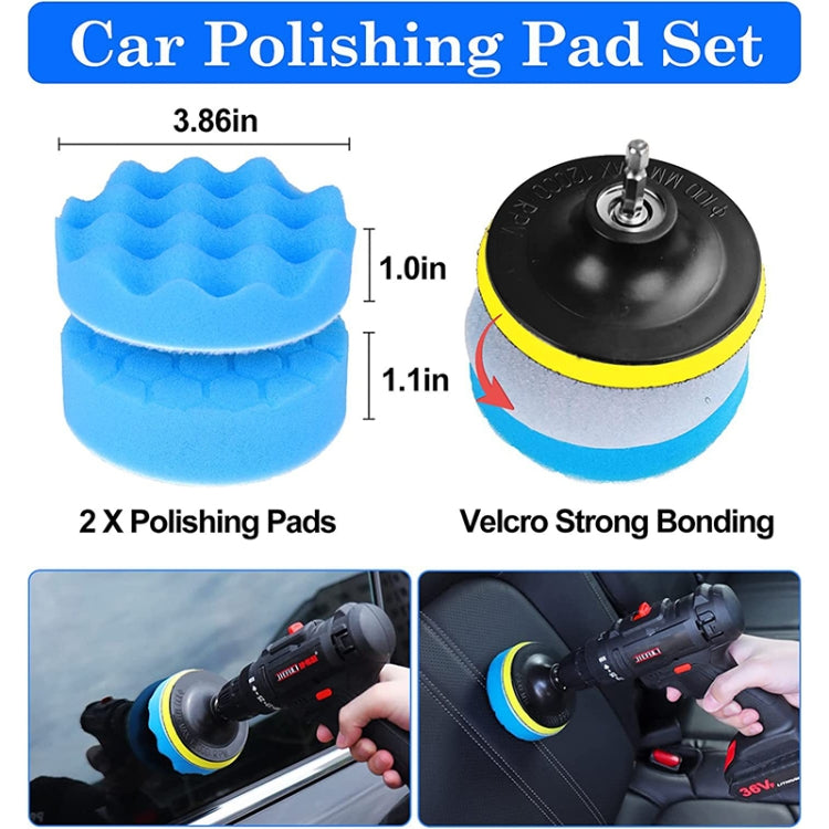 27pcs WRS-CS29 Car Wash Cleaning Brush Set featuring various brushes for car interior cleaning, showcasing durable materials and a hexagonal connecting rod.
