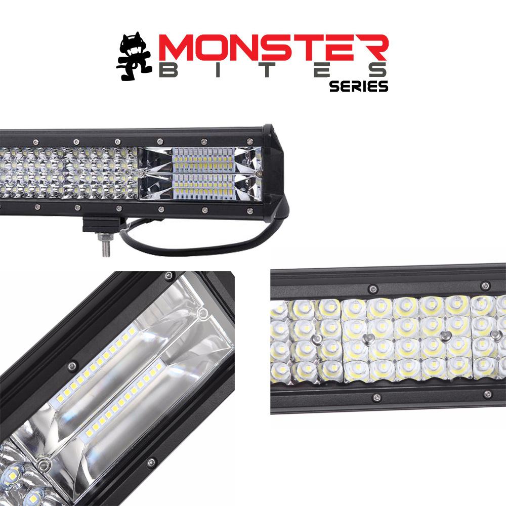28 inch Philips LED Light Bar with quad row combo beam, showcasing its robust design and bright LED lights.
