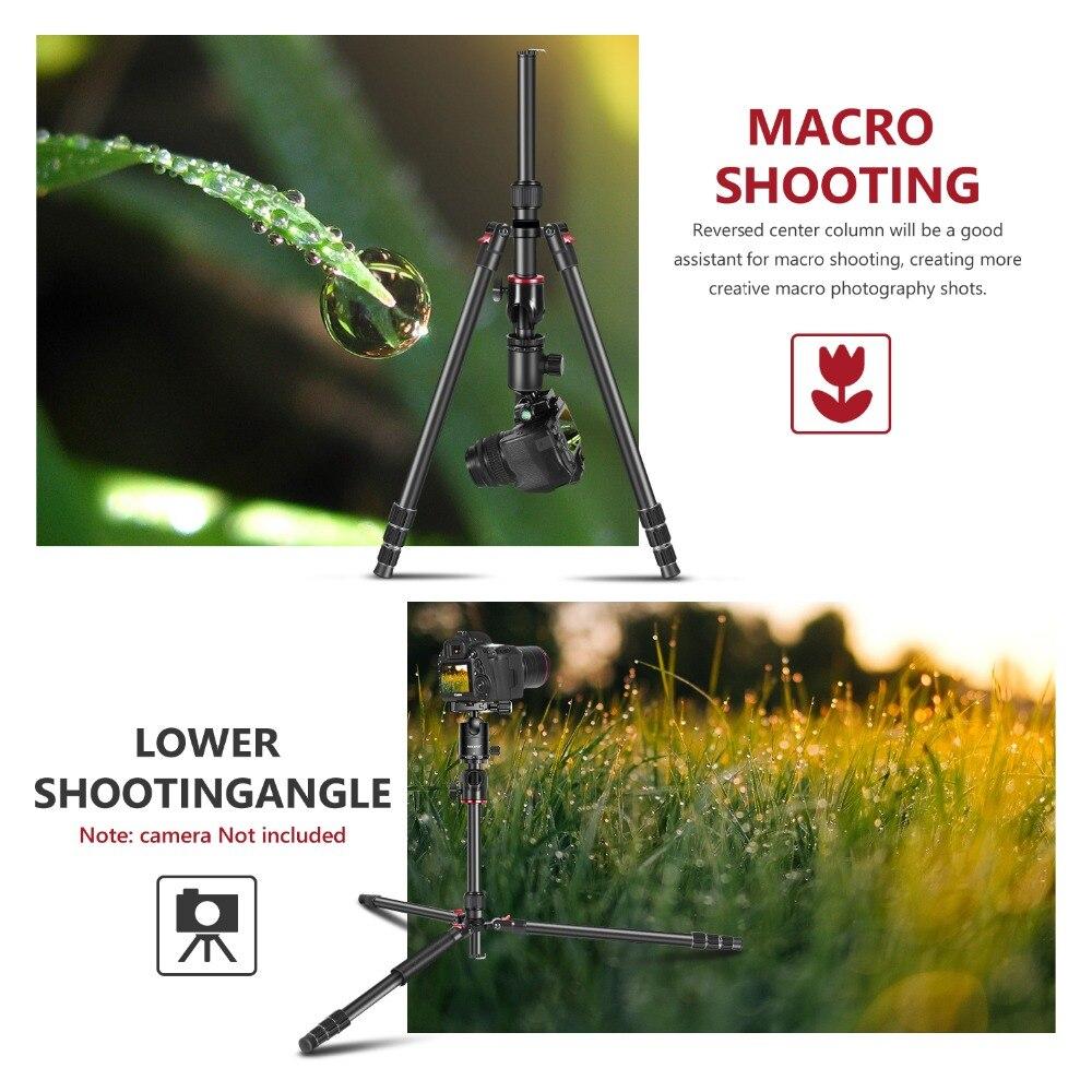 2-in-1 Camera Tripod Monopod featuring a 360-degree rotatable center column, made from high-density aluminum alloy, ideal for various camera types.