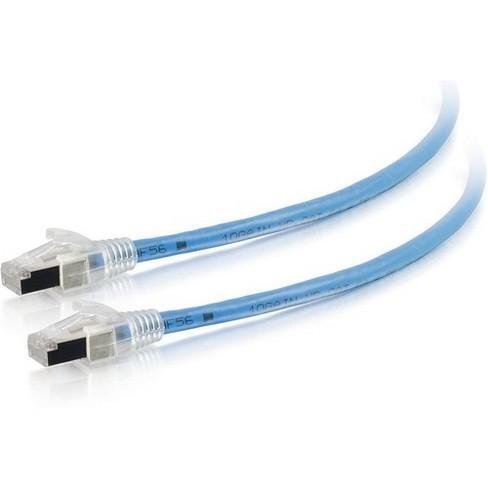 2m 10G Certified Cat6a LSZH S/FTP patch cord with durable connectors and low smoke zero halogen sheath, ideal for high-speed networking.