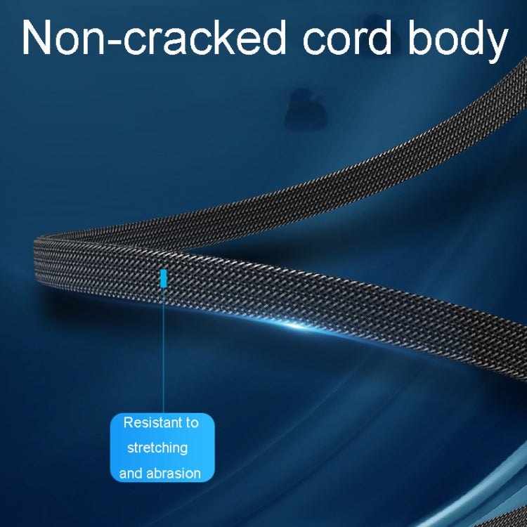 2m VenTion HDMI Round Cable showcasing its nylon braided design and gold-plated connectors for high-definition signal transmission.