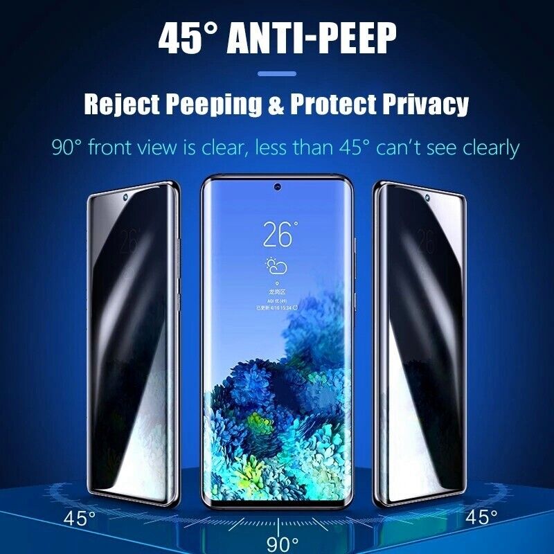 2-Pack Anti-Spy Privacy Hydrogel Screen Protector designed for Samsung S23, showcasing its features and compatibility.