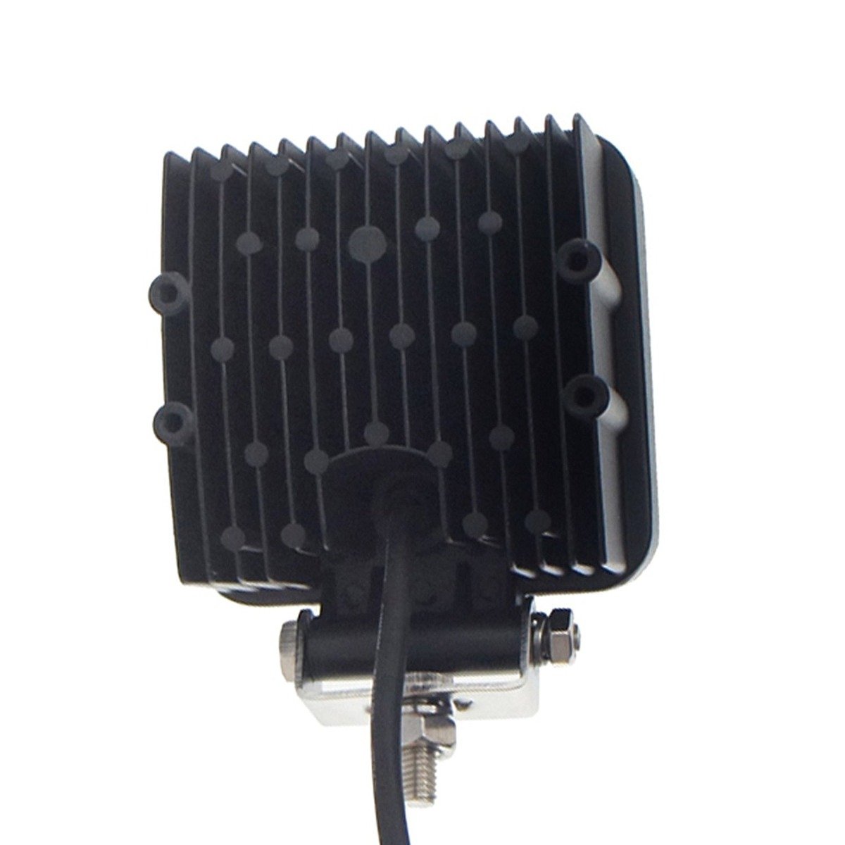 Two 48W LED work lights with stainless steel mounting brackets, designed for off-road, boating, and camping use.