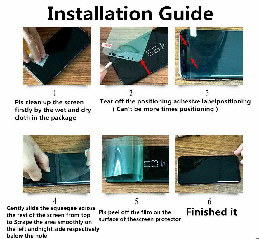 2PCS Hydrogel Screen Protector for Samsung Galaxy S23 and S22 Ultra, showcasing its ultra-clear and flexible design for full body protection.