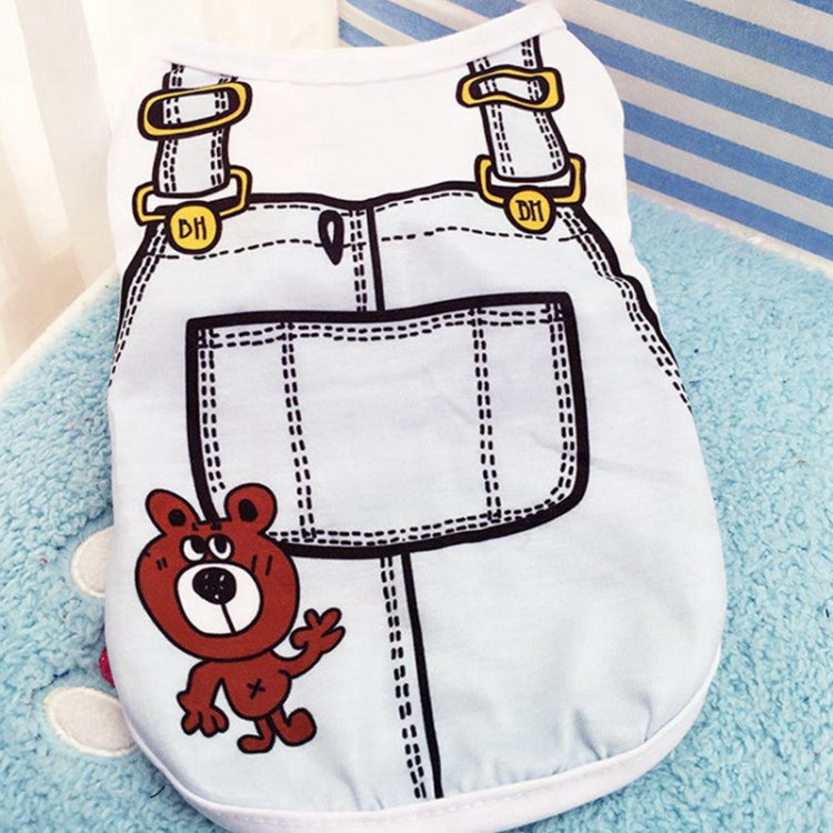 Two pieces of pet mesh breathable vests for dogs and cats, showcasing soft cotton fabric and a stylish design suitable for spring and summer.