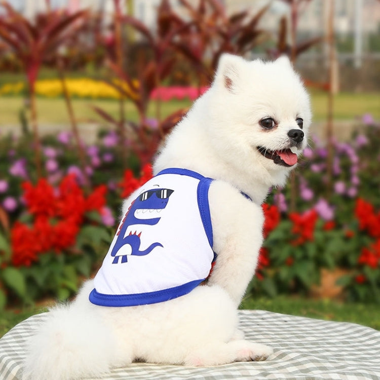 Two dark blue mesh suspenders vests for small dogs and cats, showcasing breathable fabric and adjustable straps.