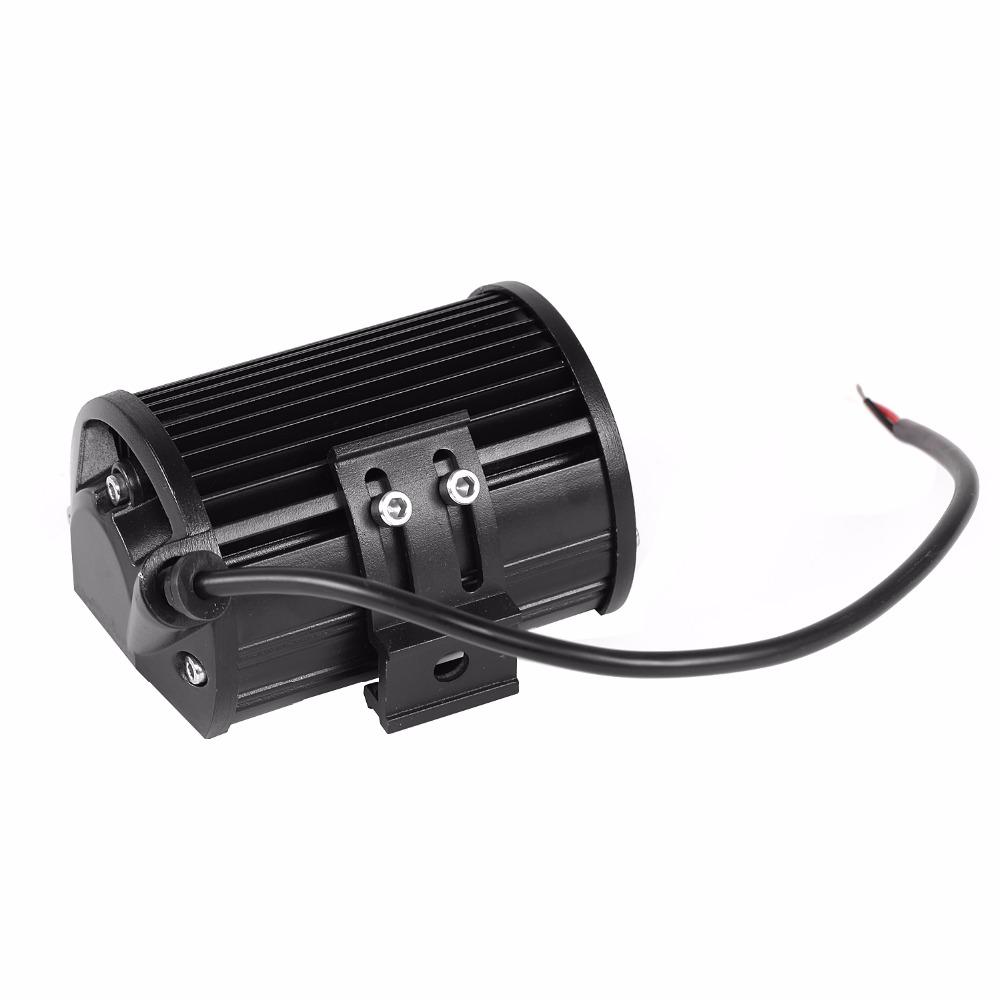 Two 5-inch Flood LED Light Bars designed for offroad, boat, and truck use, showcasing their robust aluminum housing and bright LED lights.