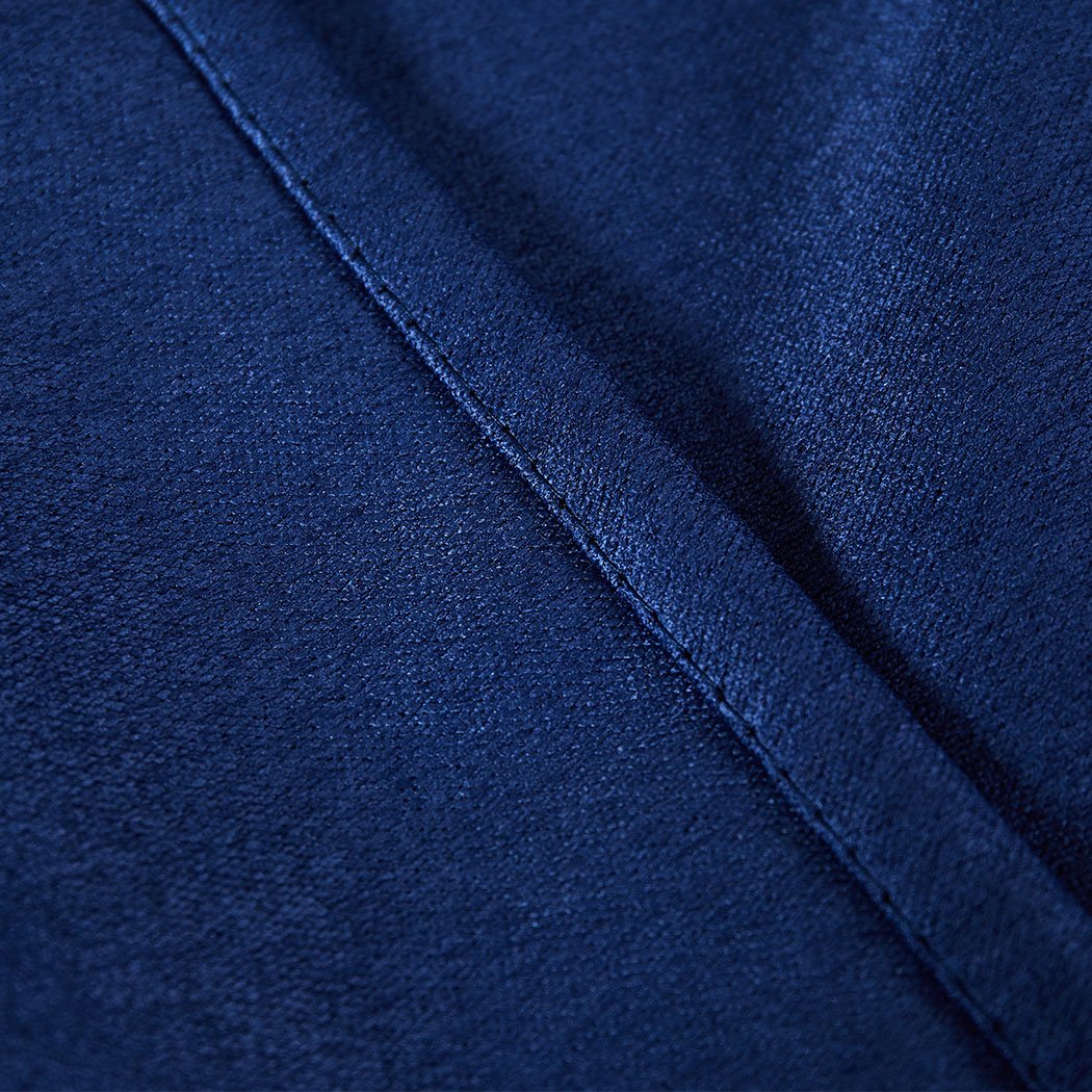 Elegant navy 2X blockout curtains designed for bedrooms, featuring a three-layer construction for maximum light and noise reduction.