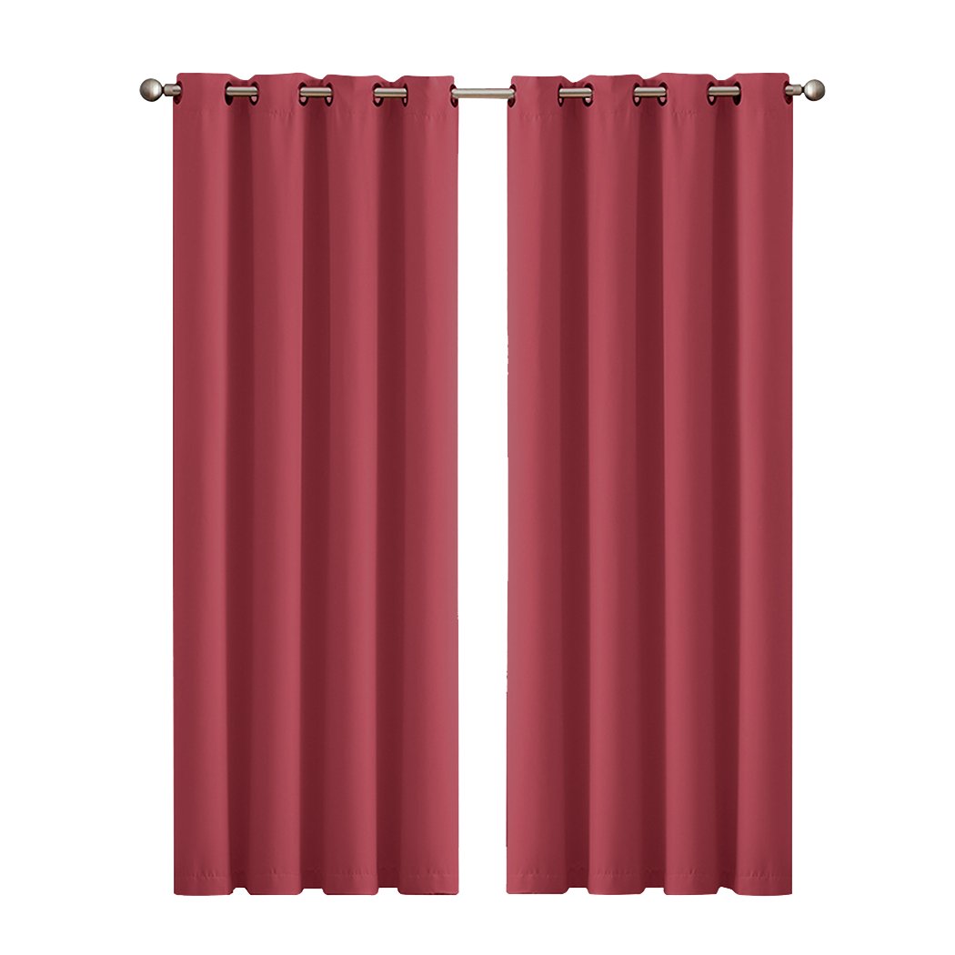 Elegant 2x Blockout Curtains Panels in vibrant color, featuring eyelet design and triple weave fabric for effective room darkening.