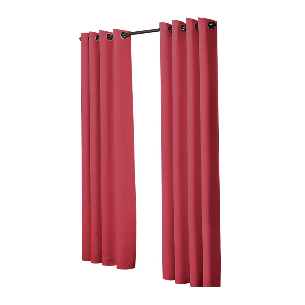 Elegant 2x Blockout Curtains Panels in vibrant color, featuring eyelet design and triple weave fabric for effective room darkening.