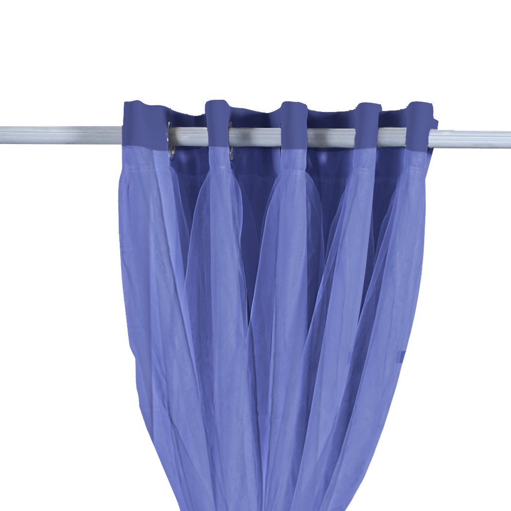 Two elegant blockout curtain panels with gauze, designed for room darkening and stylish decor.